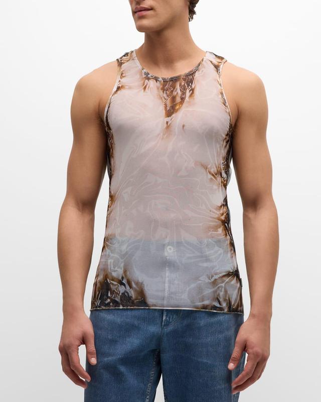 Mens Burn Art Slim Tank Top Product Image