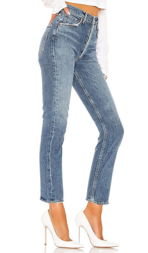 Womens Riley Mid-Rise Straight-Leg Ankle Jeans Product Image