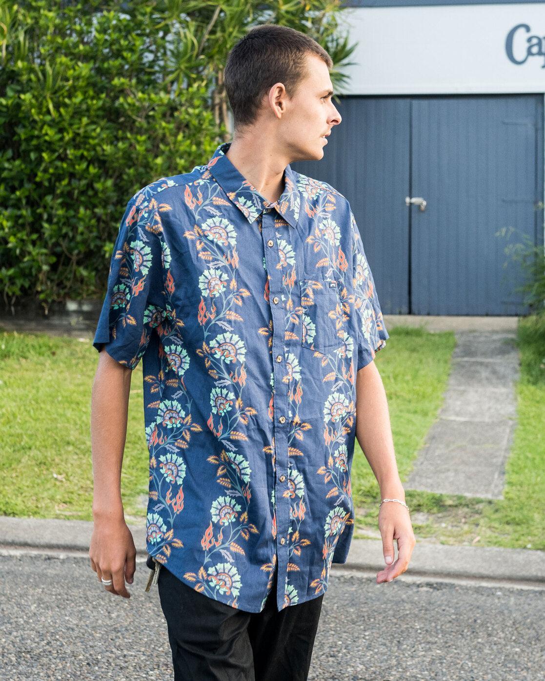 Sundays Short Sleeve Shirt - Dark Blue Male Product Image