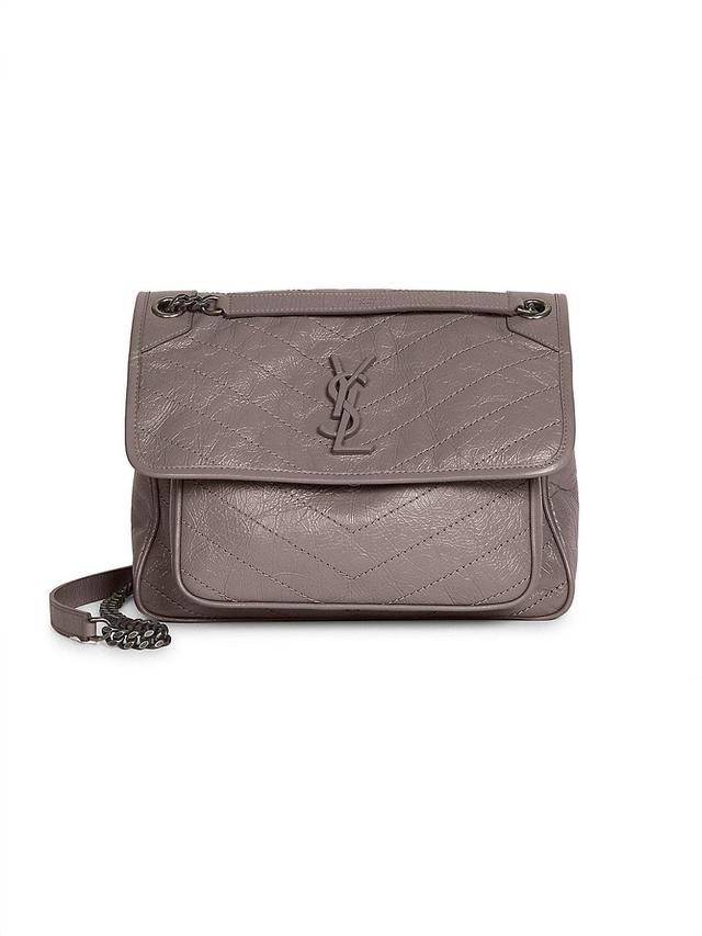 Womens Medium Niki Leather Shoulder Bag Product Image