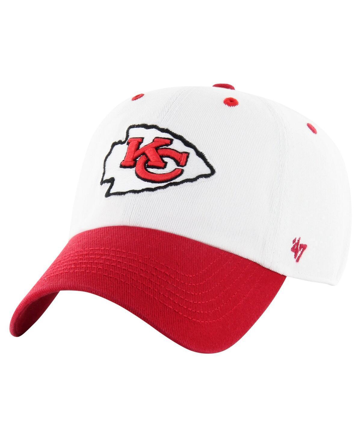 Mens 47 /Red Kansas City Chiefs Double Header Diamond Clean Up Adjustable Hat Product Image