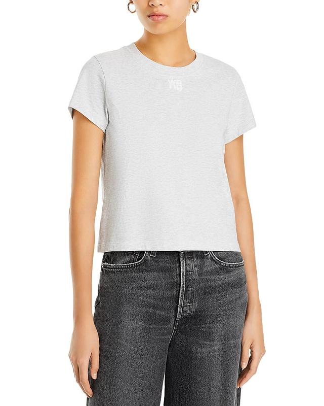 alexanderwang. t Womens Shrunken Cotton Logo Tee Product Image