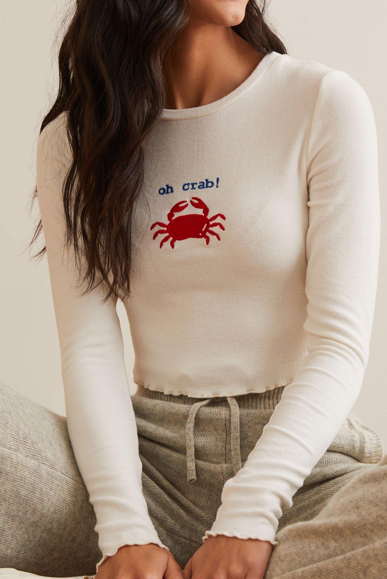 Oh Crab Embroidered Long Sleeve Product Image