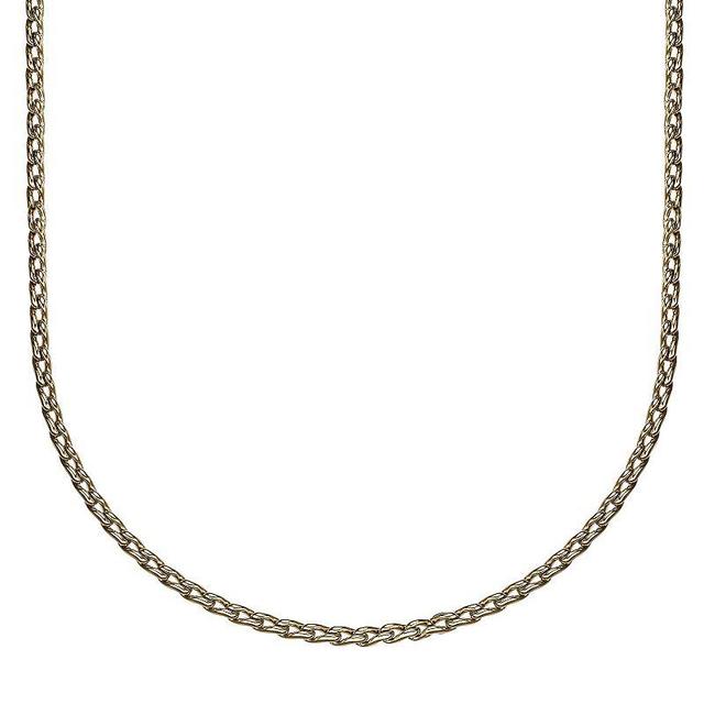 Mens LYNX Stainless Steel Fancy Curb Chain Necklace Gold Tone Product Image