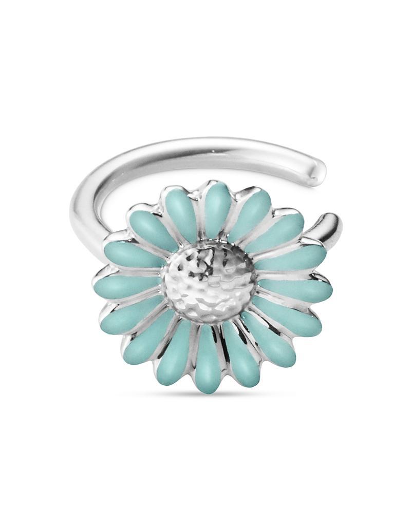 Womens Daisy Small Sterling Silver & Enamel Single Ear Cuff Product Image