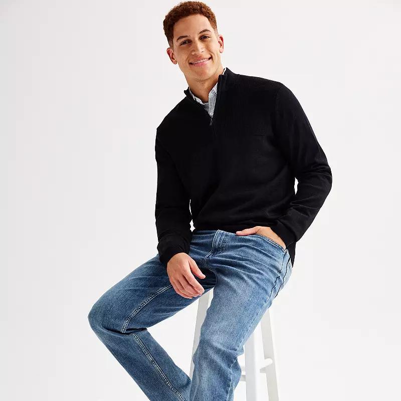 Mens Apt. 9 Merino Blend Quarter-Zip Sweater Product Image