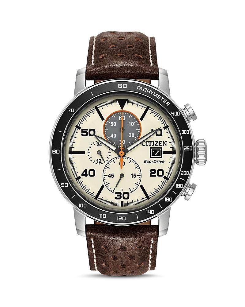 Citizen Mens Leather Strap Watch, 44mm Product Image