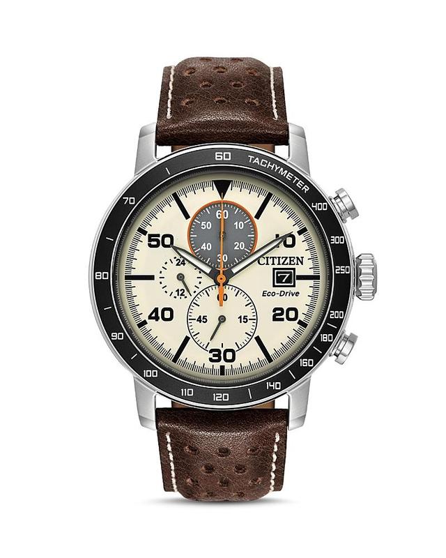 Men's Citizen Eco-DriveÂ® Brycen Chronograph Strap Watch with Black Dial (Model: Ca0649-14E) Product Image