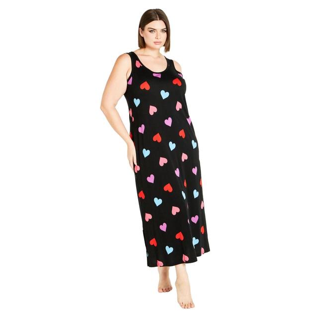 Avenue Womens Sleep Heart Maxi Dress Product Image