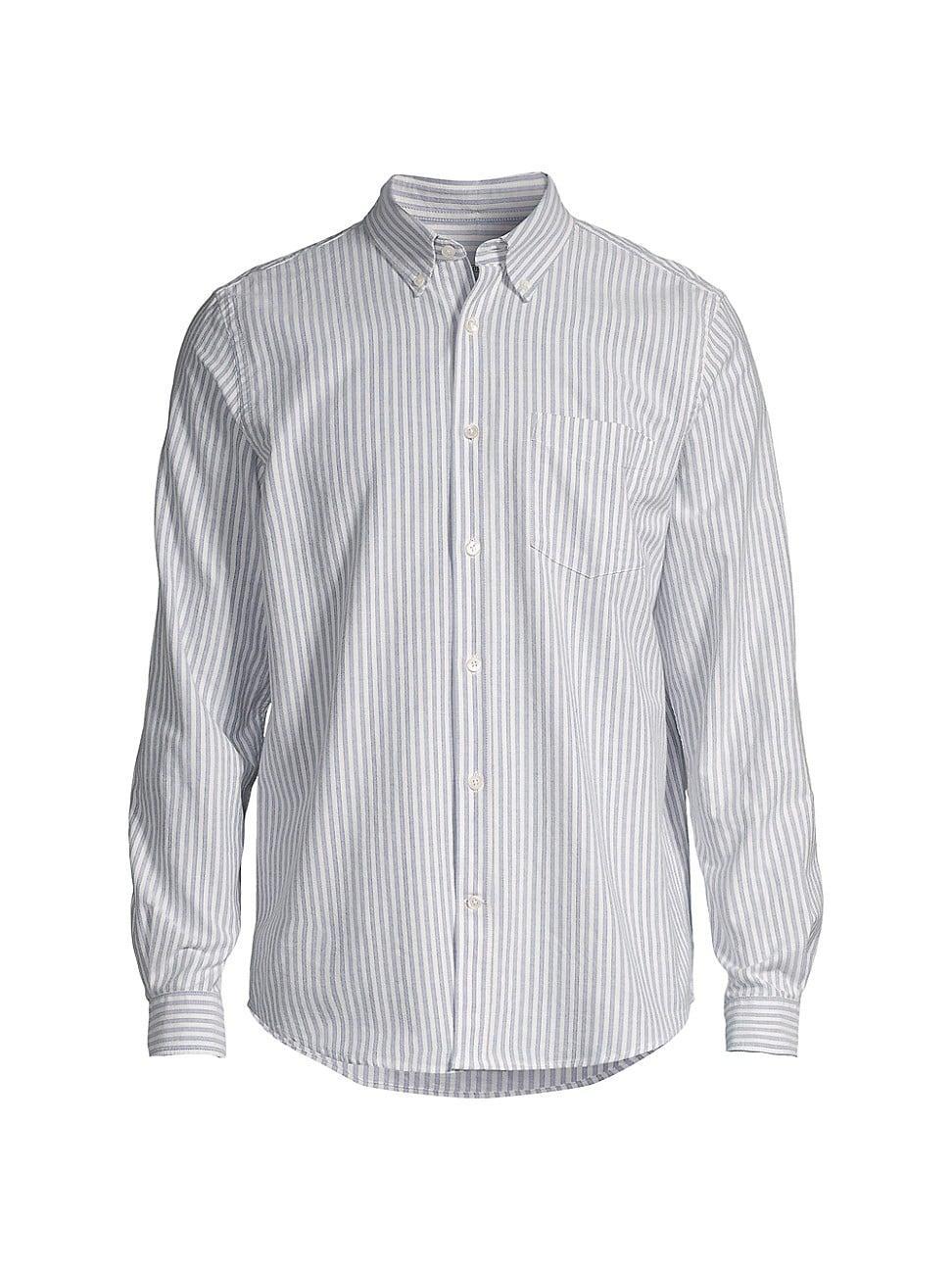 Mens Striped Button-Down Shirt Product Image