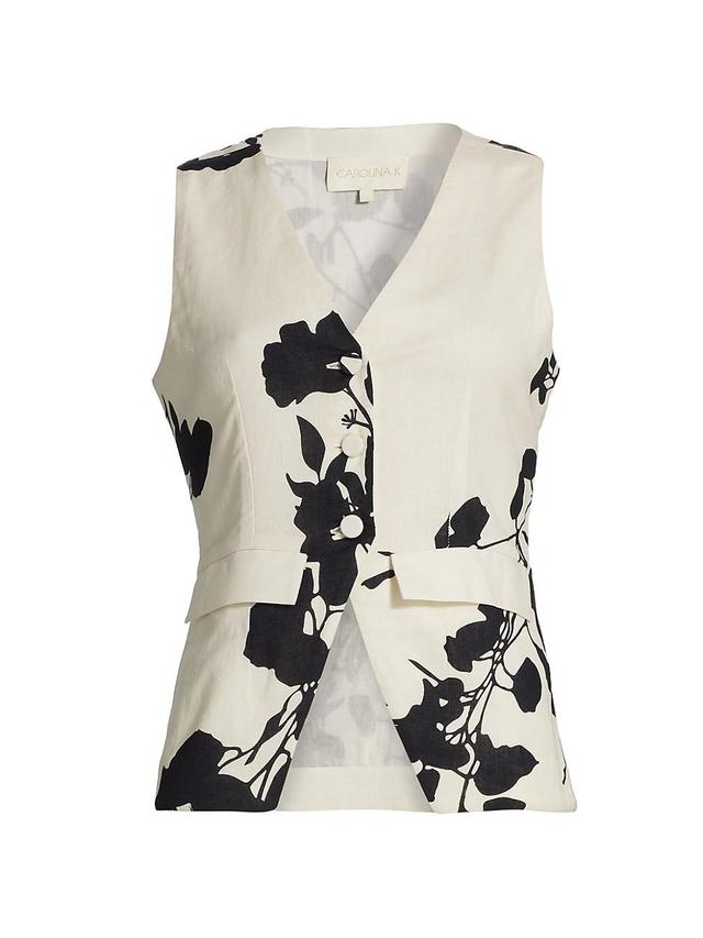 Womens Rebekka Floral Cotton Vest Product Image