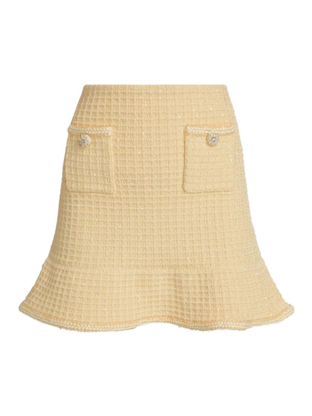 Textured Knit Mini Skirt In Yellow product image