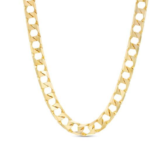 Men's 5.2mm Curb Chain Necklace in Solid 10K Gold - 18" Product Image