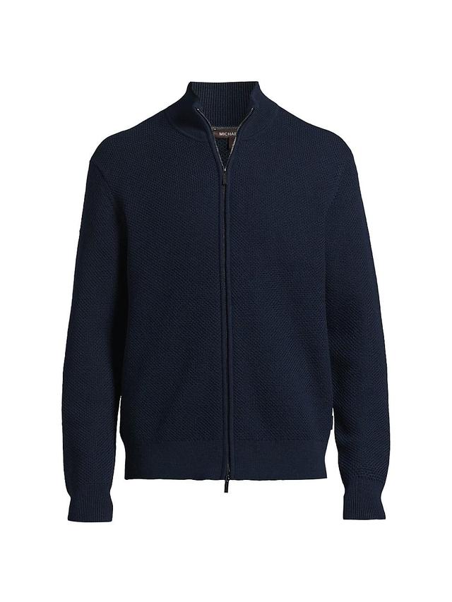 Mens Honeycomb Full-Zip Sweater Product Image