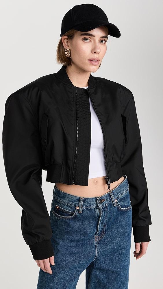 WARDROBE.NYC Tailored Crop Bomber | Shopbop Product Image