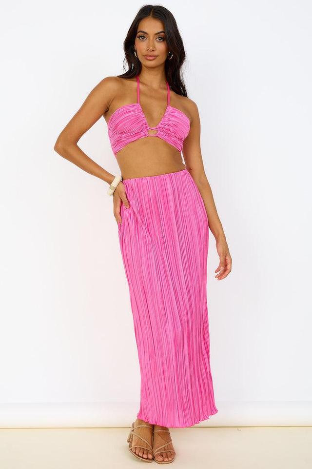 Surrender Yourself Maxi Skirt Pink Product Image