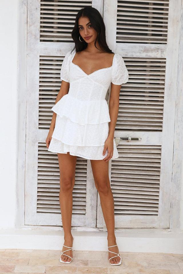 Be Cute Mini Dress White Product Image