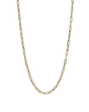 Roberto Coin 18K Yellow Gold Polished & Textured Paperclip Link Chain Necklace, 17 Product Image