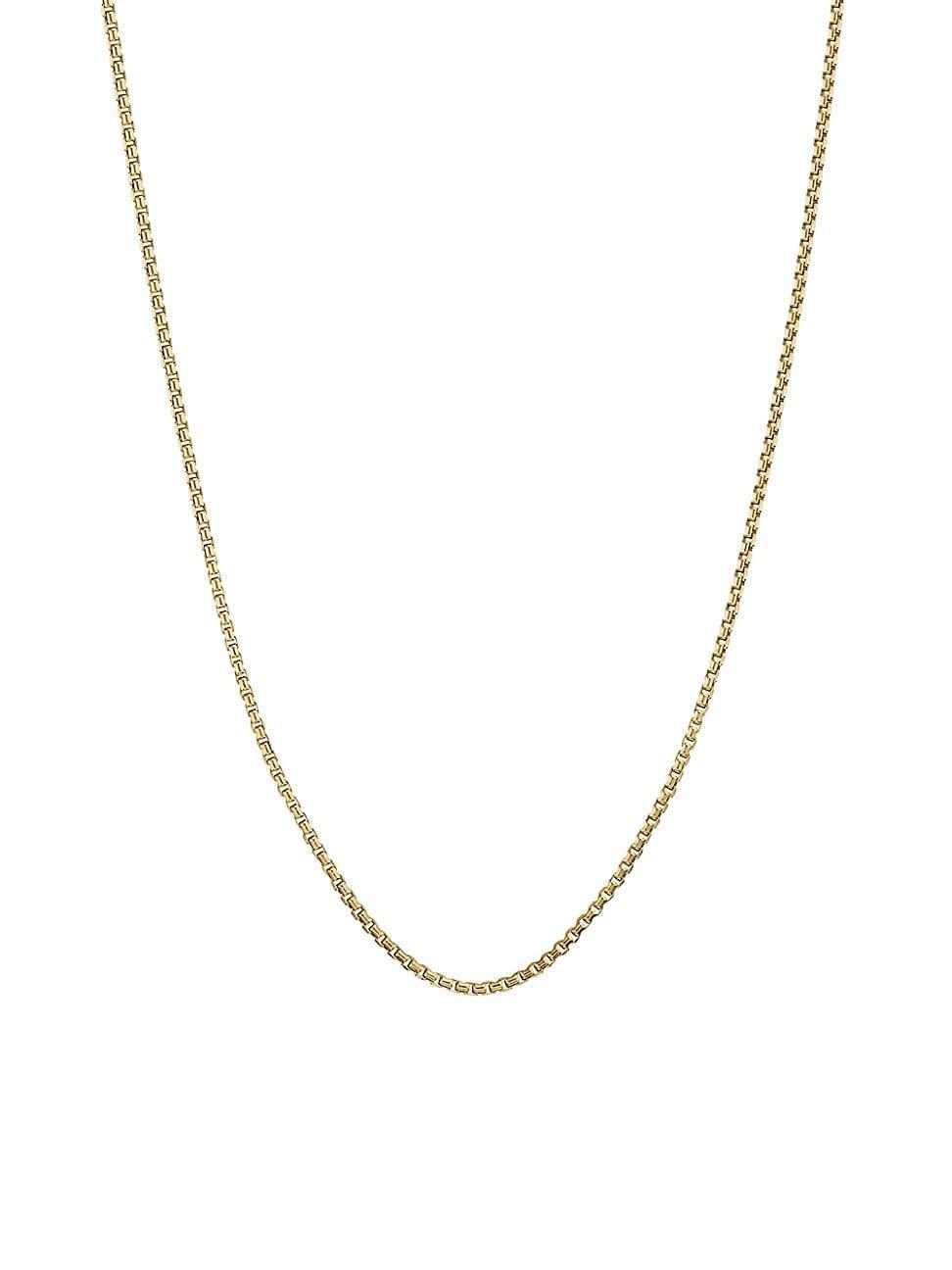 Womens Box Chain Necklace in 18K Yellow Gold, 1.25mm Product Image