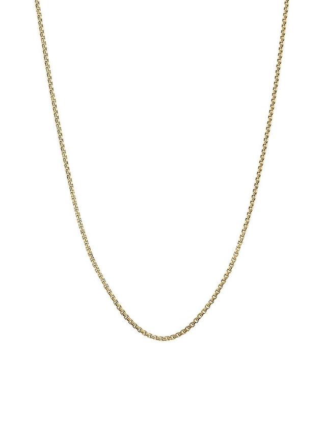 Womens Box Chain Necklace in 18K Yellow Gold, 1.25mm Product Image