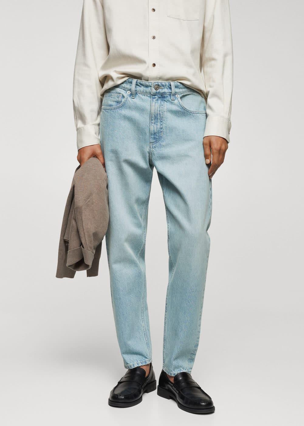 MANGO MAN - Tapered-fit jeans bleach blueMen Product Image