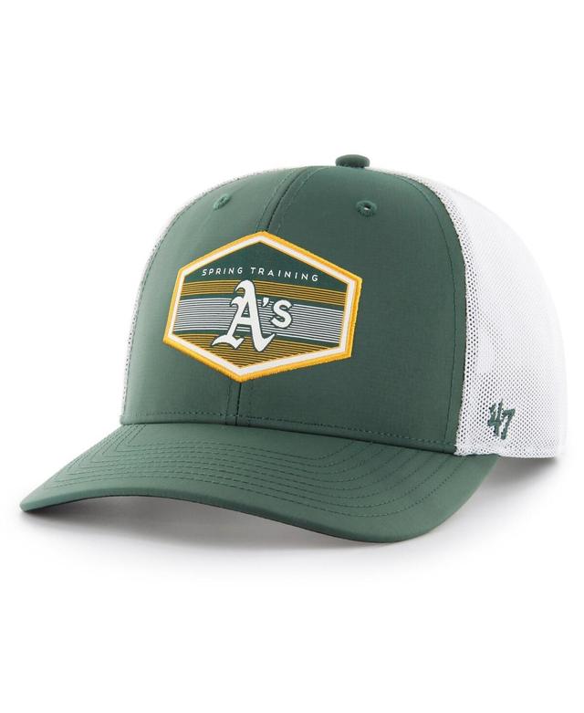 Mens 47 Brand Green Oakland Athletics Spring Training Burgess Trucker Snapback Hat - Green Product Image