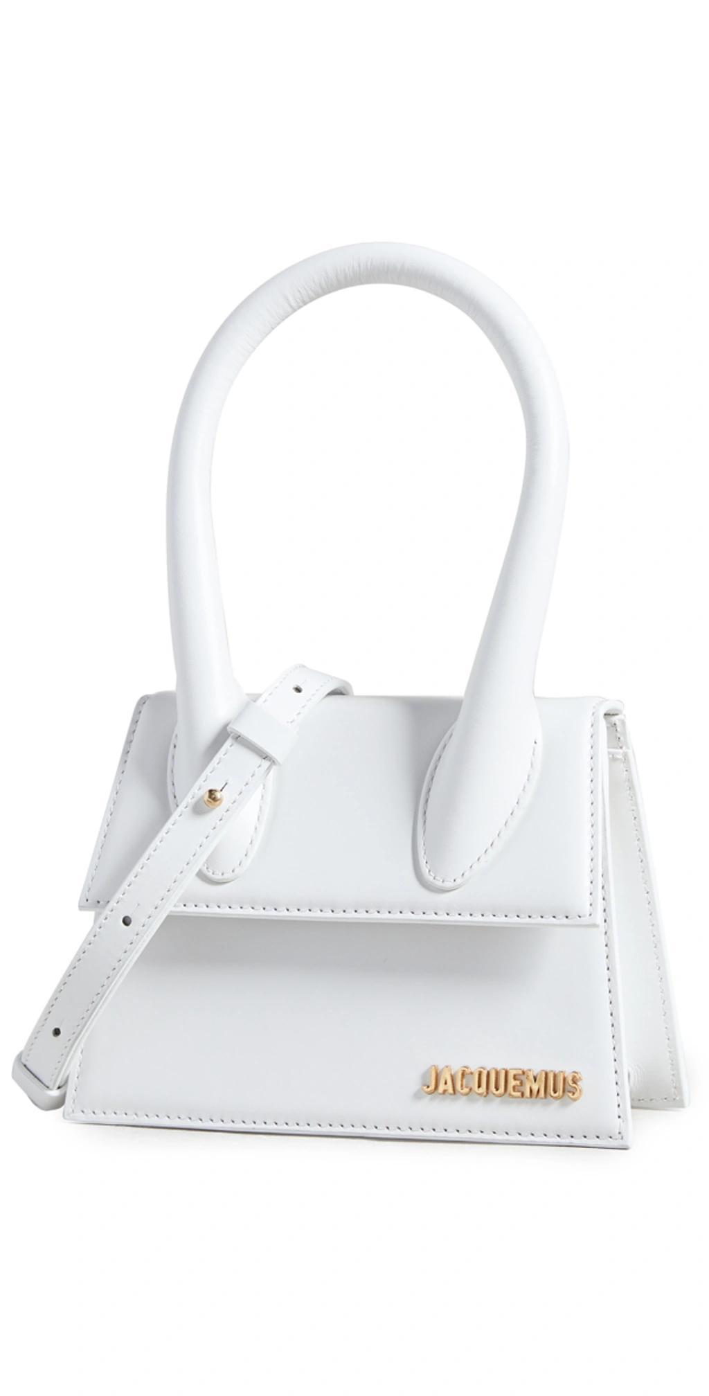 JACQUEMUS Le Chiquito Moyen Mini Bag In White Product Image