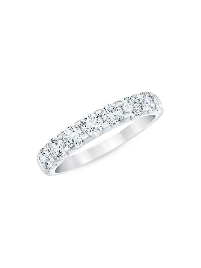 Womens 14K White Gold & 1 TCW Round Natural Diamond Ring Product Image