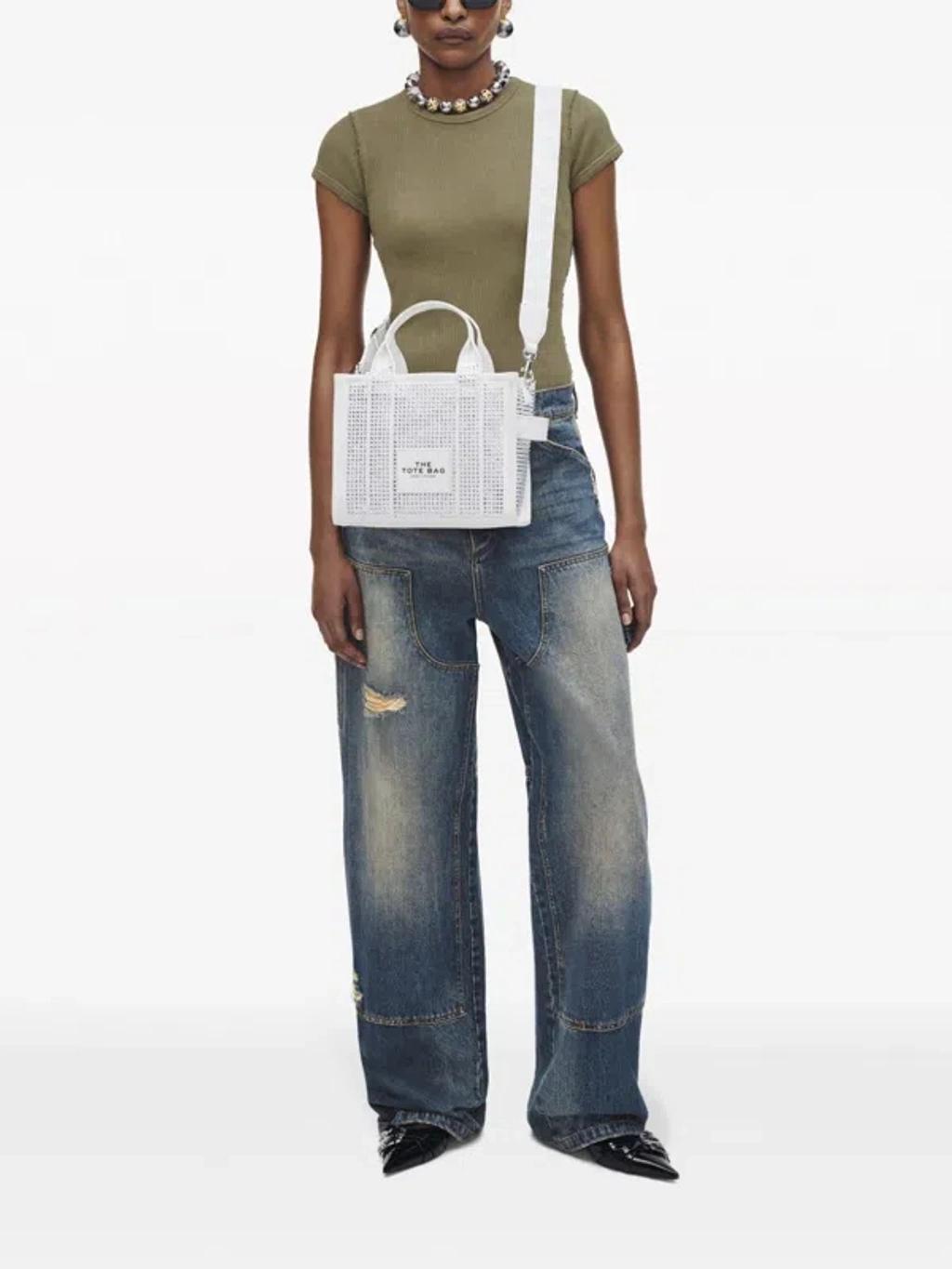 MARC JACOBS The Small Tote Bags In 103 White Cryst Product Image