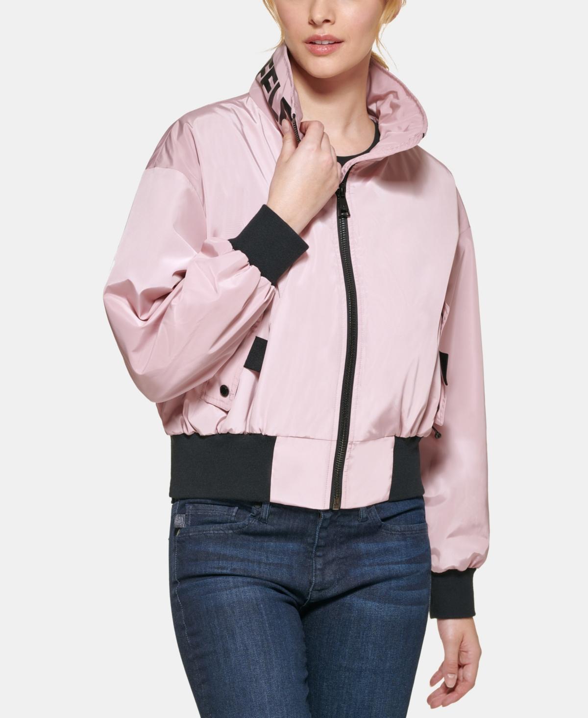 Karl Lagerfeld Womens Dropped Shoulder Bomber Jacket Product Image