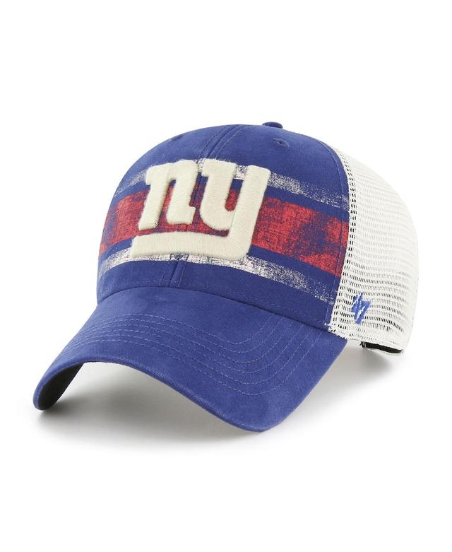 Mens 47 Brand Royal Distressed New York Giants Interlude Mvp Trucker Snapback Hat - Royal Product Image