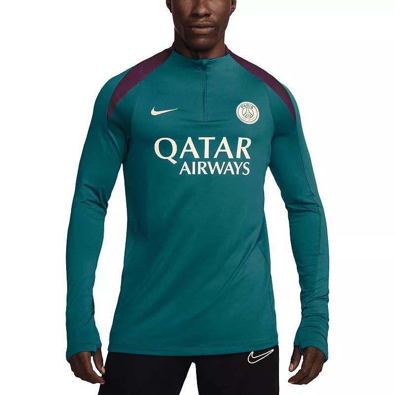 Mens Nike Teal Paris Saint-Germain 2024/25 Strike Drill Performance Quarter-Zip Long Sleeve Top Product Image