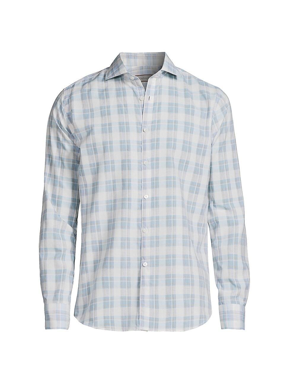 Mens Plaid Button-Up Sport Shirt Product Image