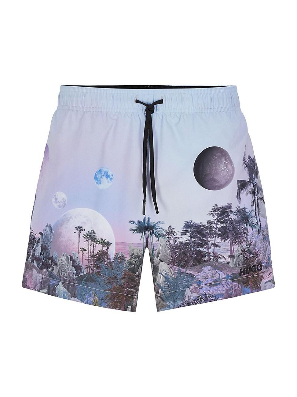 Mens Quick-dry patterned swim shorts Product Image