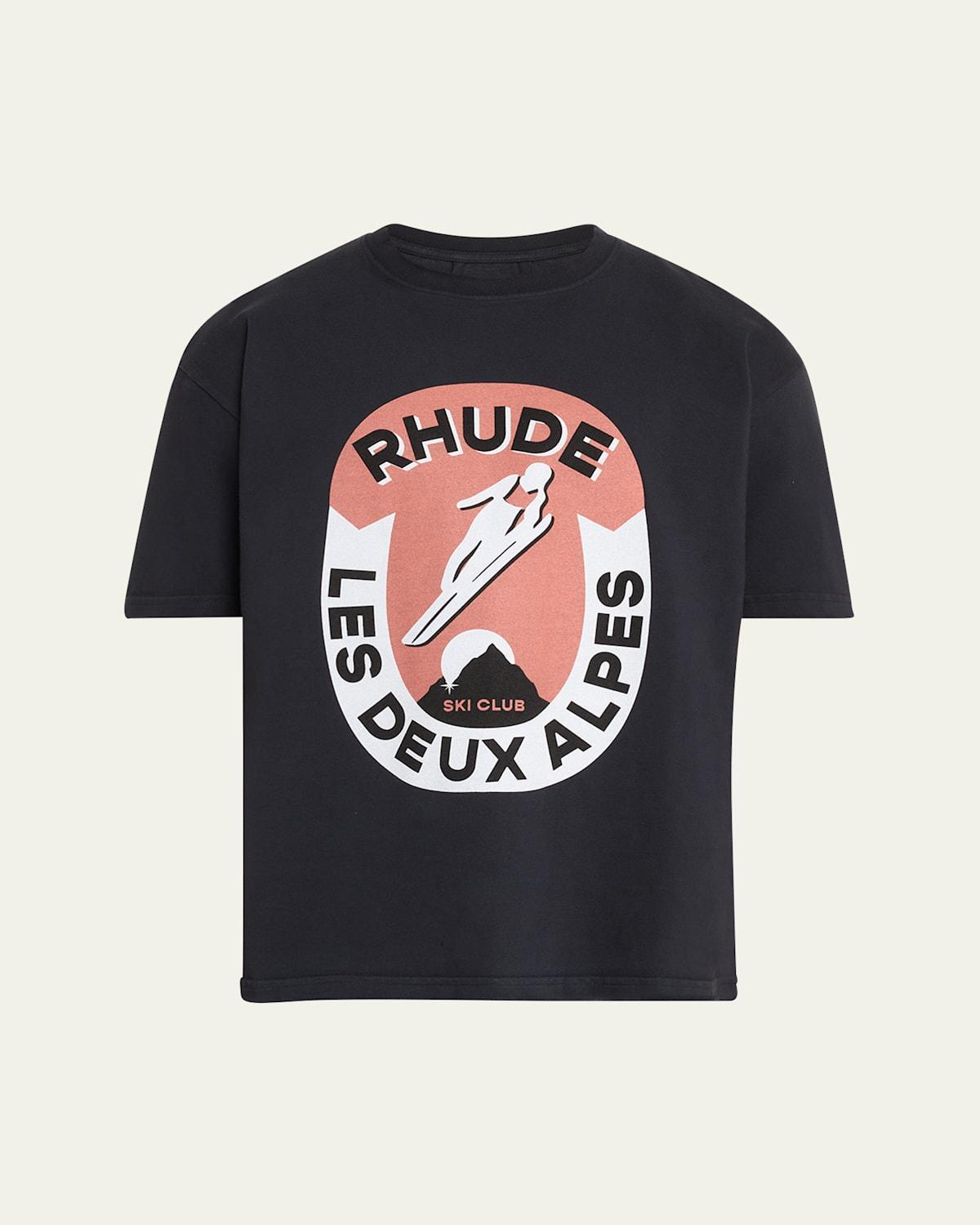 Mens Les Deux Alpes Logo Cotton T-Shirt Product Image