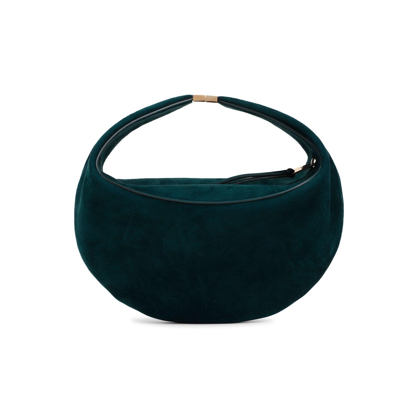 Olivia Suede Small Hardware Bag In Green Product Image