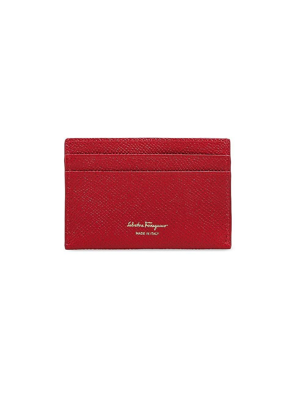 Womens Gancini Leather Card Case Product Image