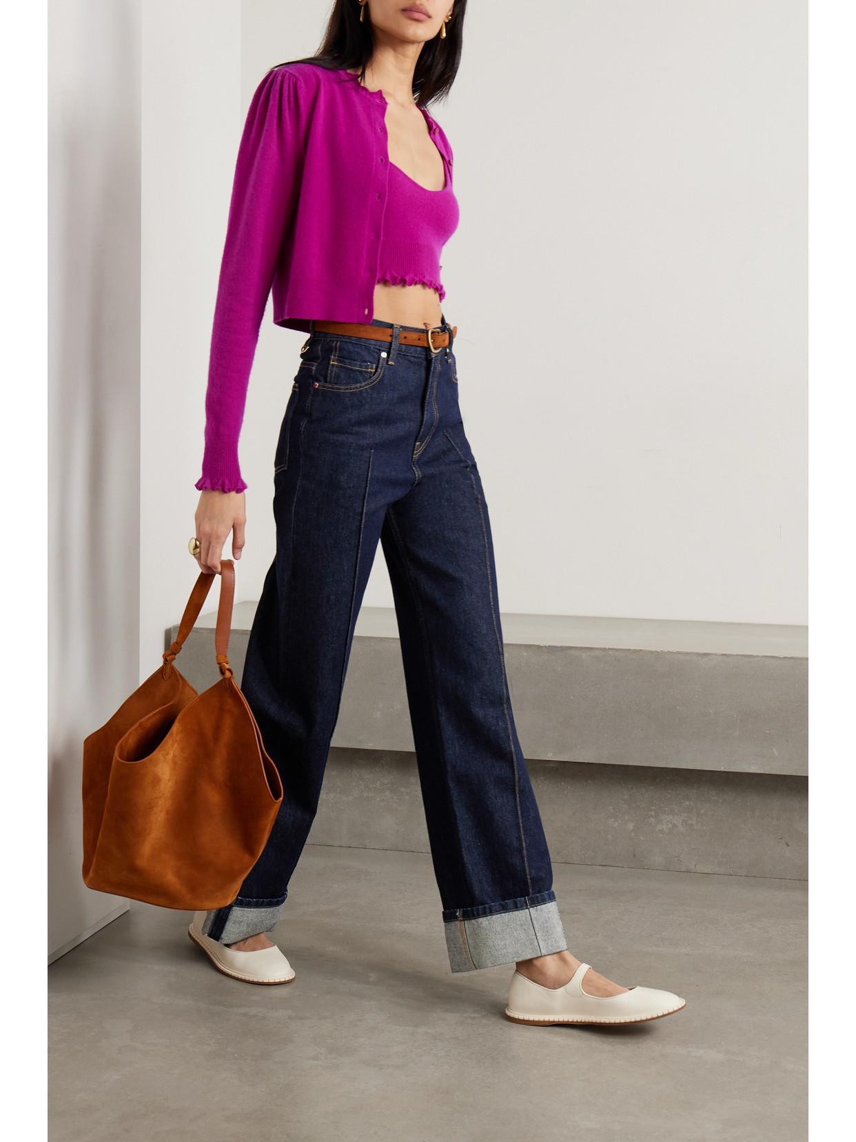 ULLA JOHNSON The Genevieve High-rise Wide-leg Jeans In Blue Product Image