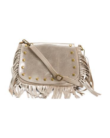 Leather Fringe Crossbody for Women Product Image