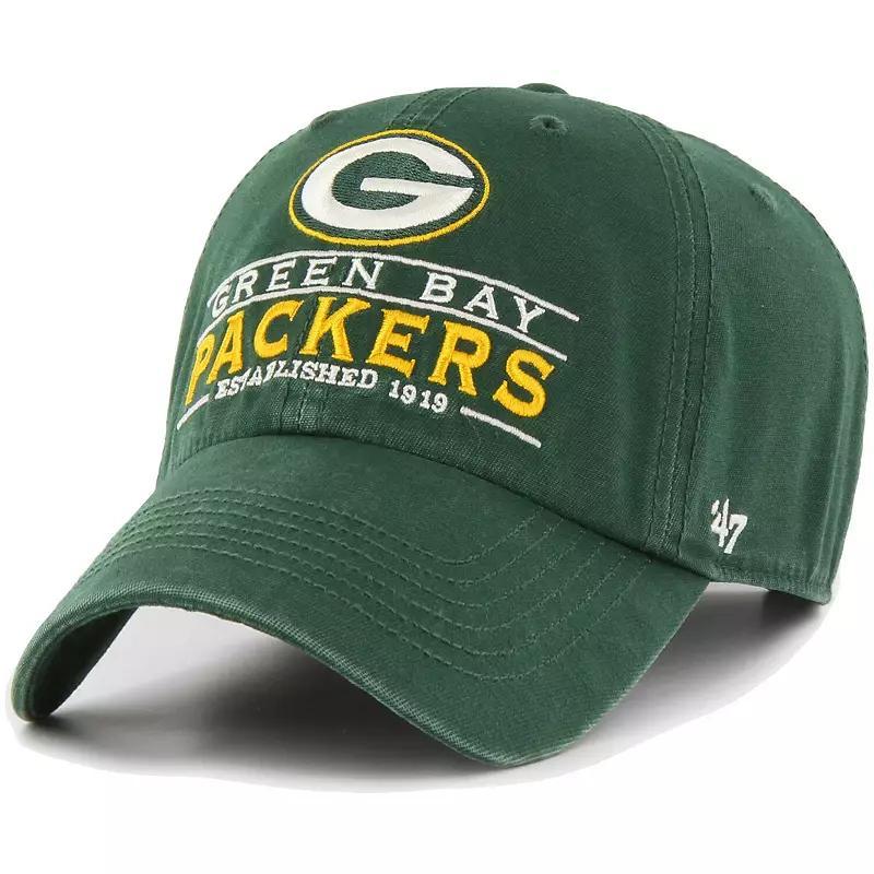 Mens 47 Brand Green Green Bay Packers Vernon Clean Up Adjustable Hat Product Image