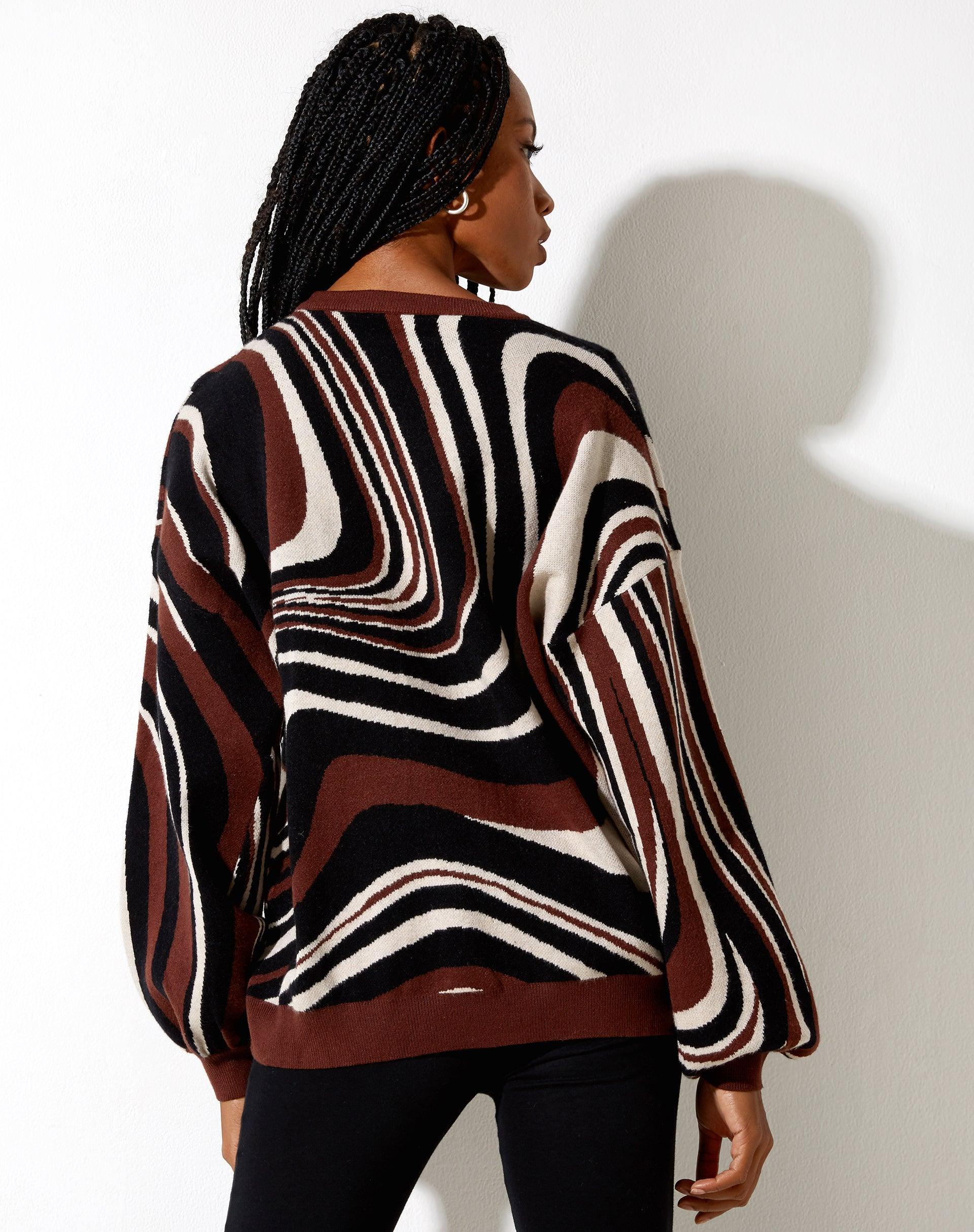 Mably Jumper in Mega Ripple Brown Product Image