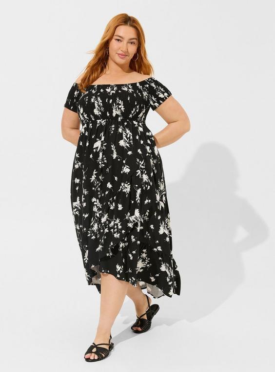 Maxi Challis Off Shoulder Tulip Hem Dress Product Image