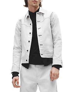 Owen Cotton Trucker Jacket In White Product Image