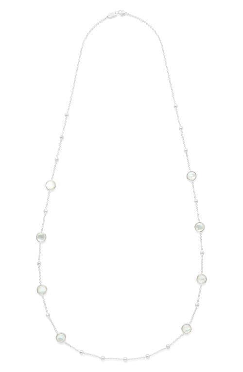 Womens Lollipop Sterling Silver, Quartz & Mother-of-Pearl Station Necklace Product Image