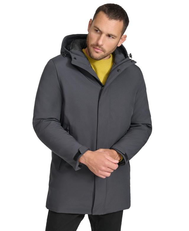 Calvin Klein Mens Flextech Stretch Water-Resistant Hooded Stadium Jacket Product Image