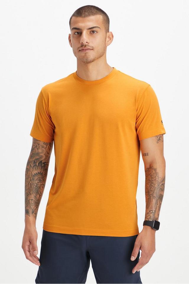 Fabletics Men The 24-7 Tee male Golden Ochre Size XXL Product Image