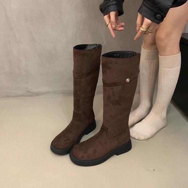 Faux Leather Tall Boots Product Image