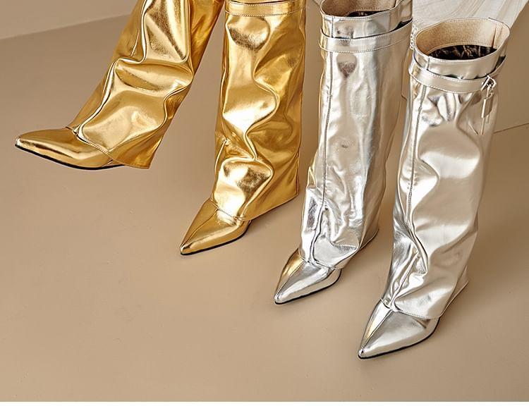 Pointed Wedge Tall Boots Product Image