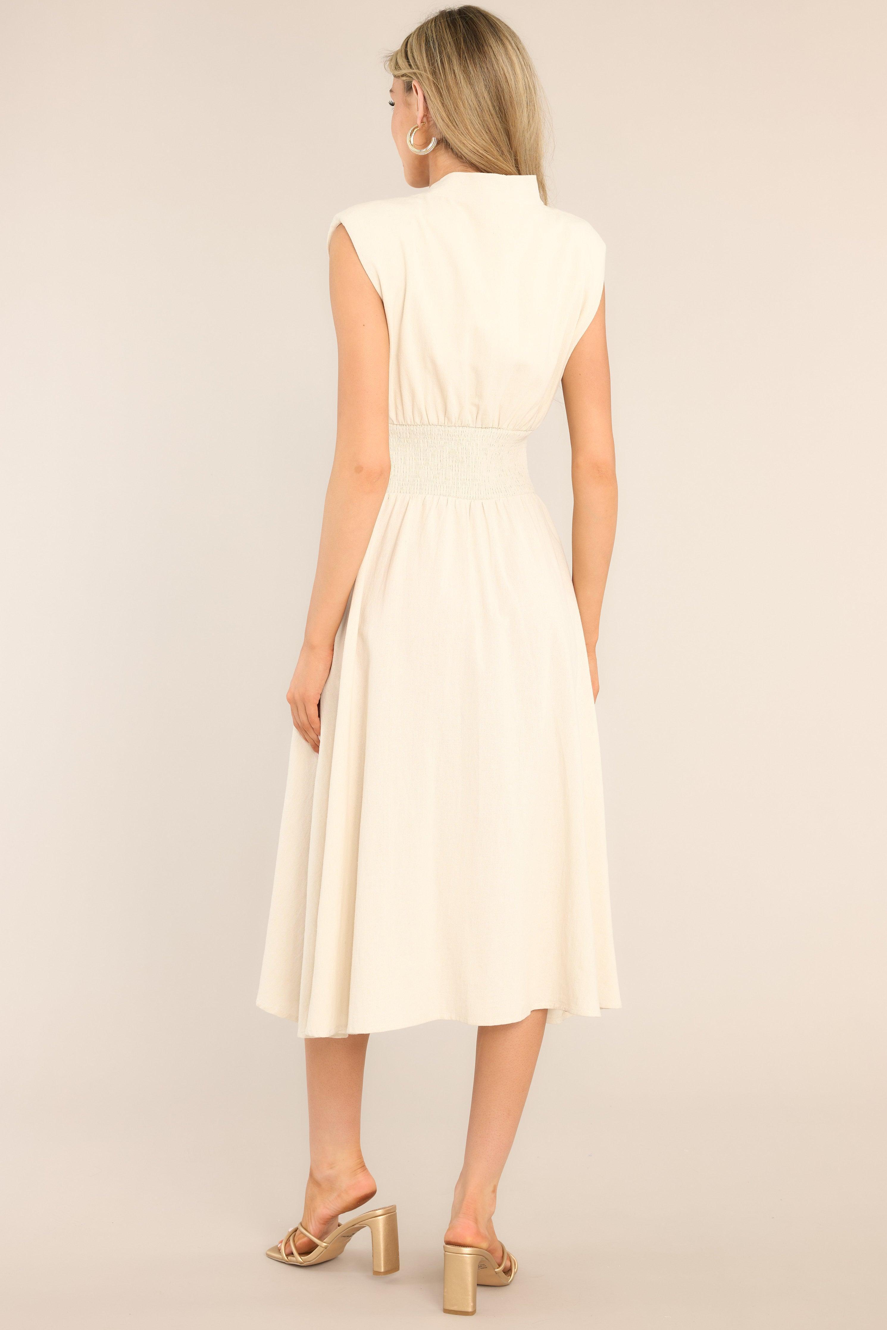 Return Someday Ivory Midi Dress Beige Product Image