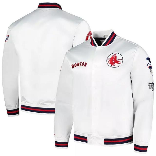 Mens Mitchell & Ness Boston Red Sox City Collection Satin Full-Snap Varsity Jacket Product Image